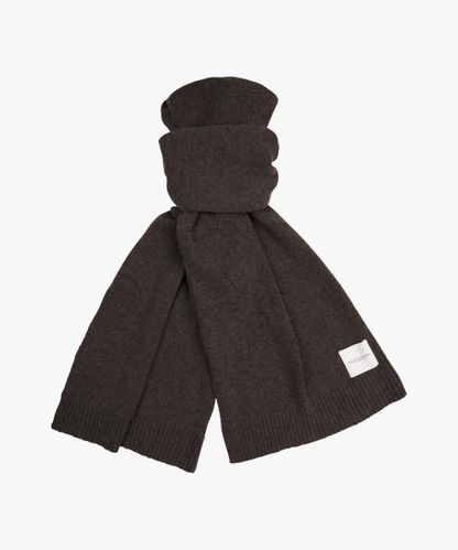 Profuomo Brown wool-cashmere knitted scarf