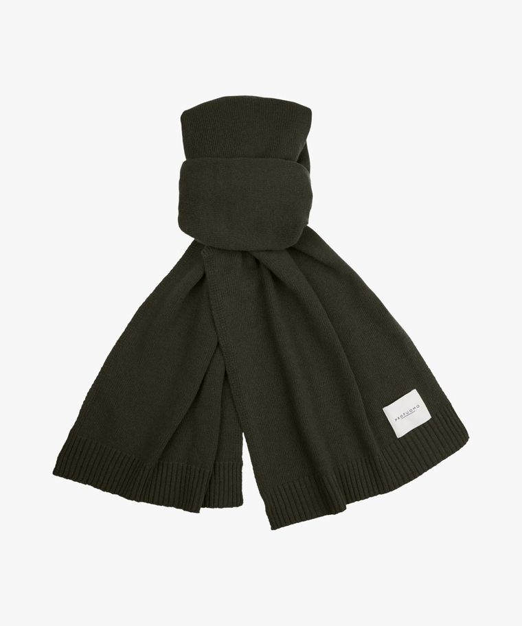 Army wool-cashmere knitted scarf