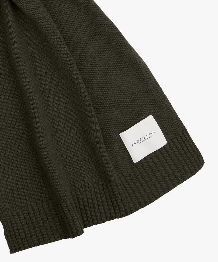 Army wool-cashmere knitted scarf