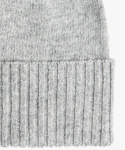 Profuomo Grijze wol-cashmere knitted muts