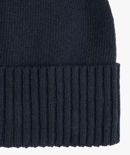 Profuomo Navy wol-cashmere knitted muts