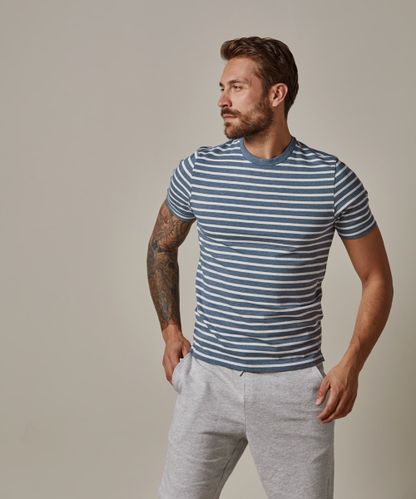 Profuomo Blue striped t-shirt