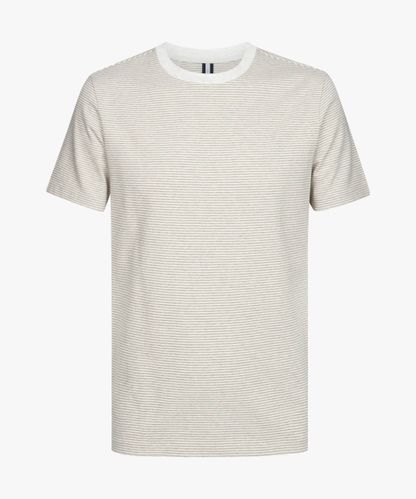 Profuomo Bruin gestreept t-shirt