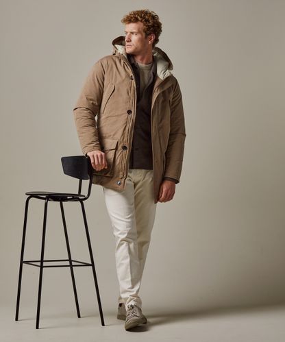 Profuomo Taupe duck down parka