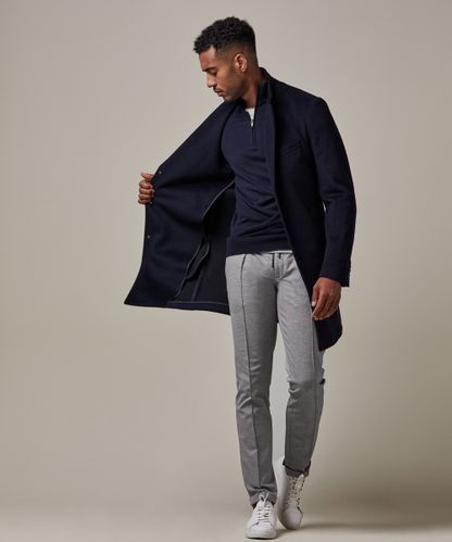 Profuomo Navy knitted jas