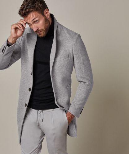 Profuomo Grijze knitted jas