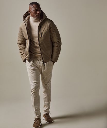 Profuomo Taupe ecodown reversible bomber