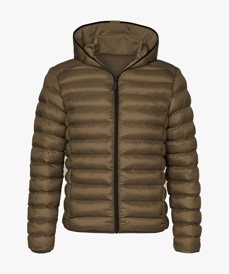 Taupe ecodown reversible bomber