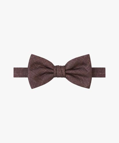 Profuomo Brown silk bow tie