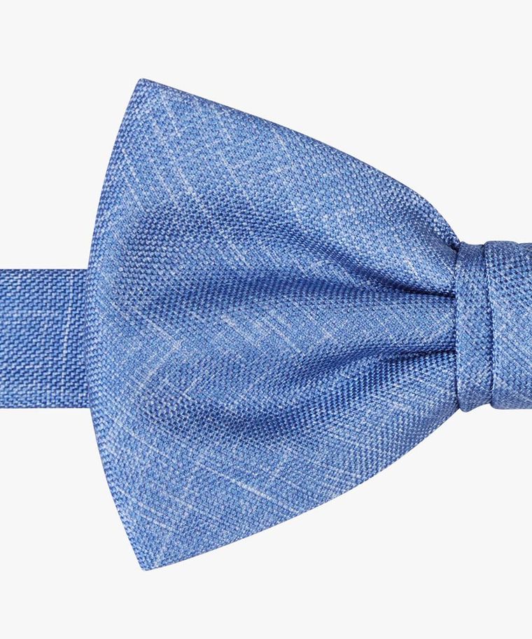 Blue silk bow tie