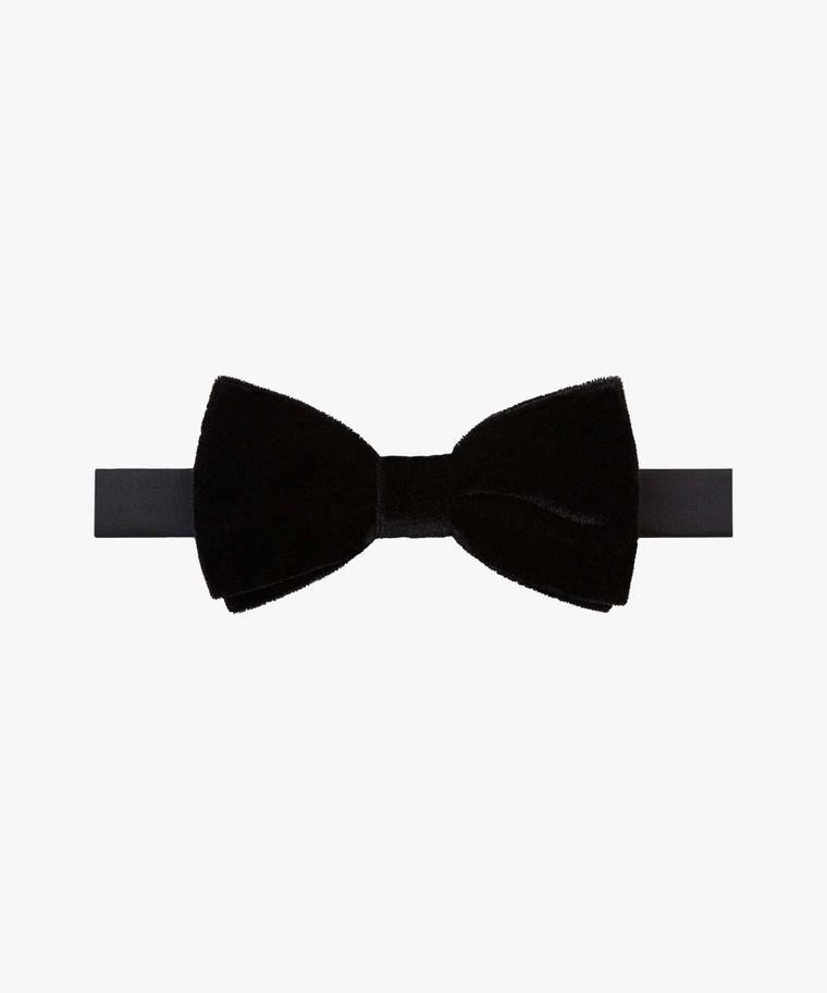 Black velour bow tie