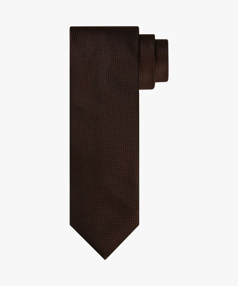 Brown silk tie