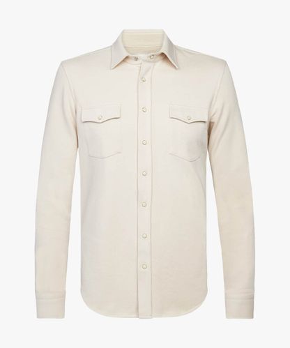 Profuomo Beige French terry overshirt