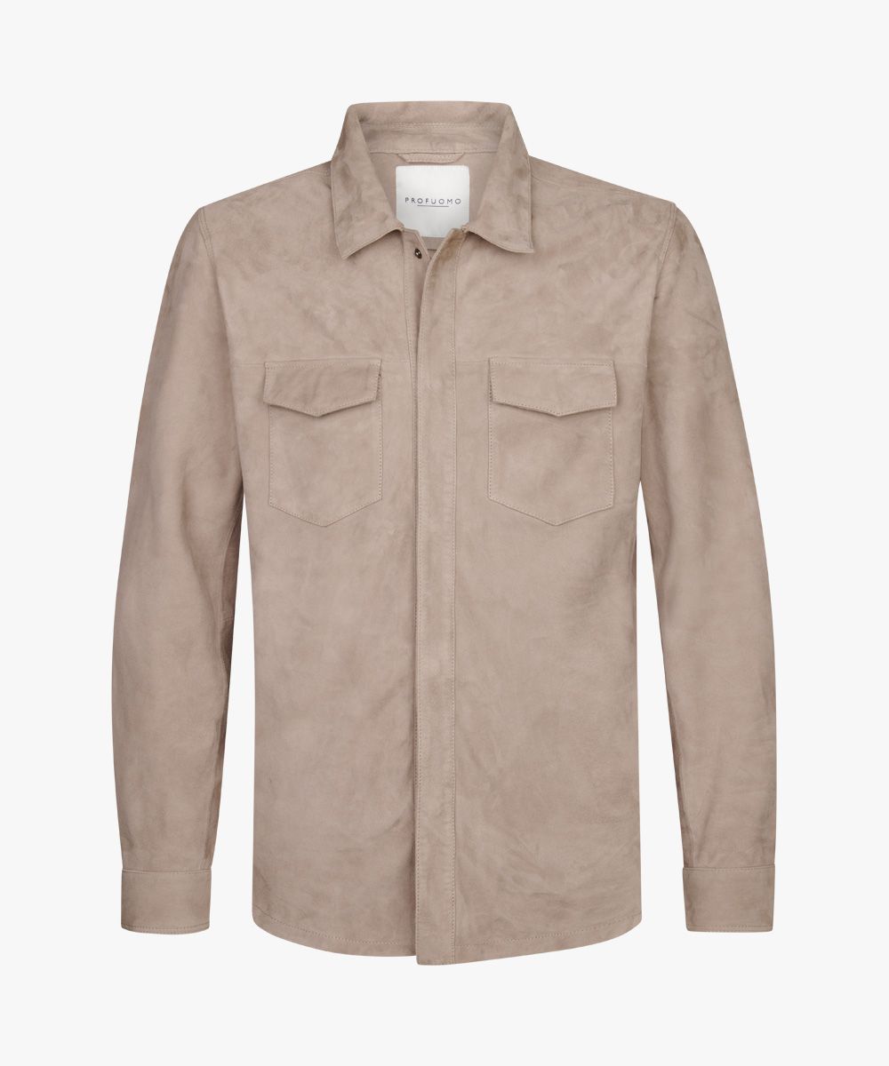 Beige suède overshirt