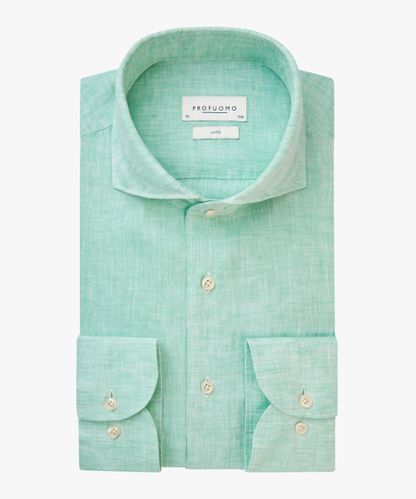 Profuomo Light green linen shirt