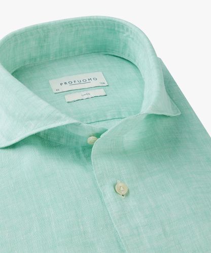 Profuomo Light green linen shirt