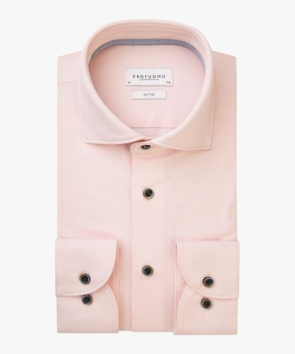 Profuomo Roze single jersey overhemd