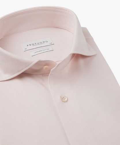 Profuomo Pink Oxford Japanese knitted shirt