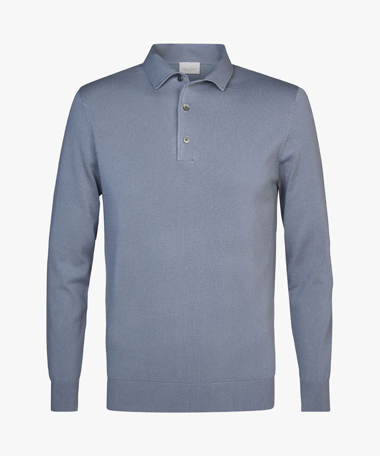 Blauwe luxe one piece polo