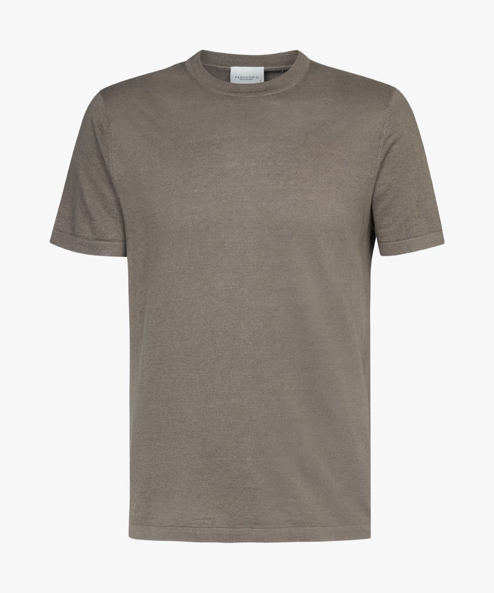 Braunes T-Shirt aus Leinen