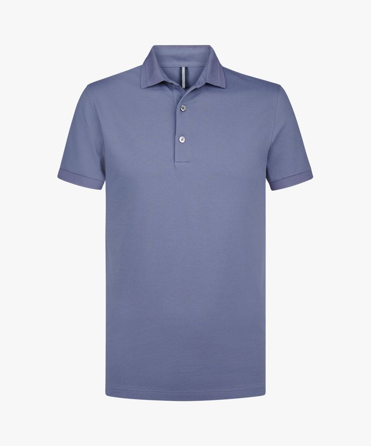 Mittelblaues Stretch-Polo