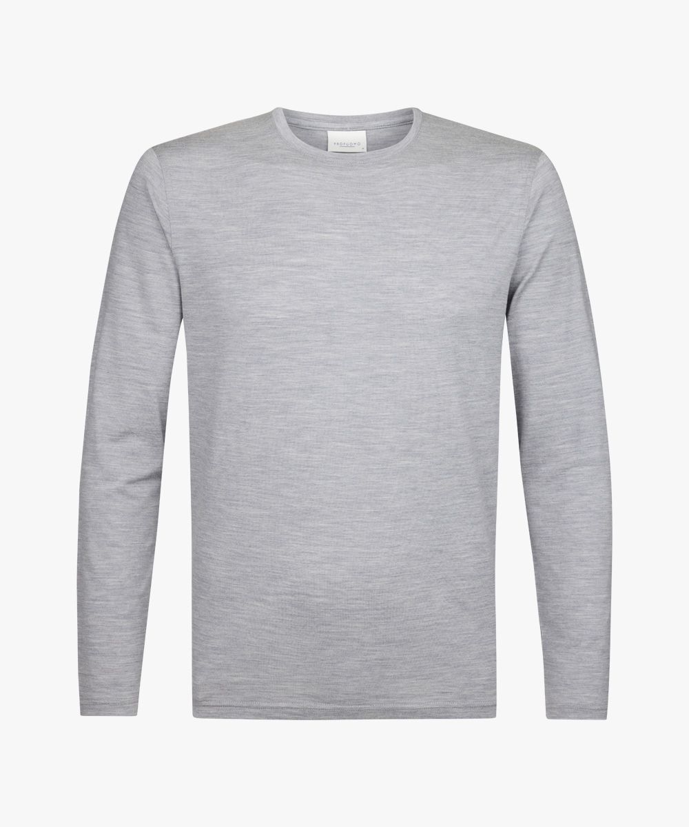 Grey merino longsleeve t-shirt