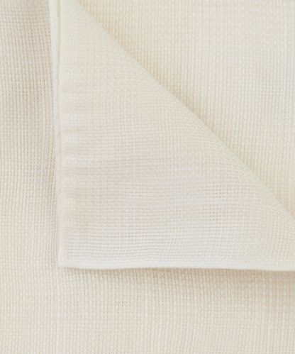 Profuomo Off-white linen-cotton pocket square