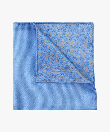 Profuomo Blue double-printed pocket square