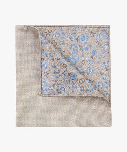 Profuomo Brown double-printed pocket square