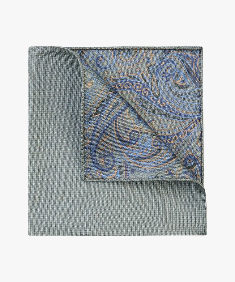Green double-printed pocket square