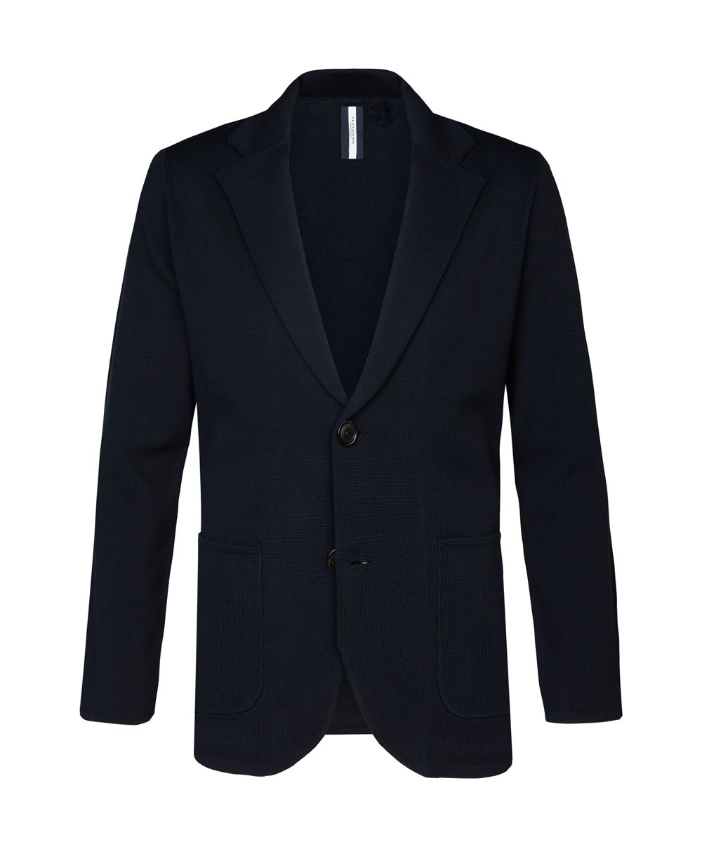 Navy luxury basic knitted jacket