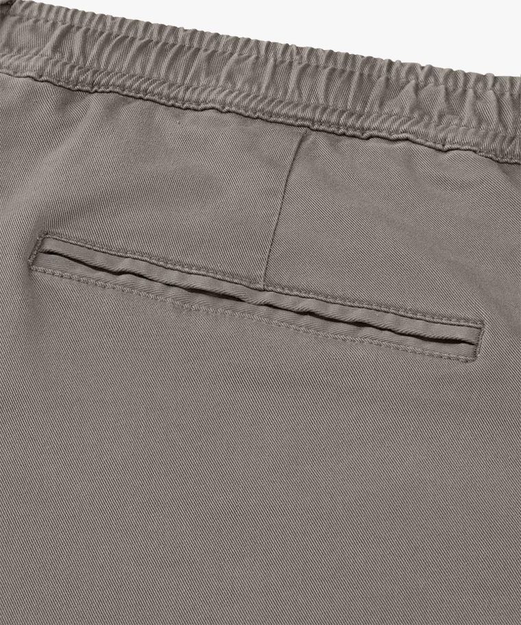 Taupe slim fit sportcord chino