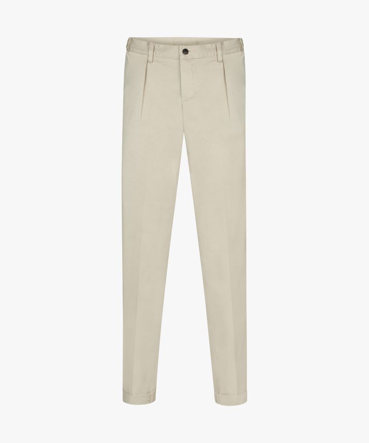 Beigefarbene Relaxed-Fit-Chino