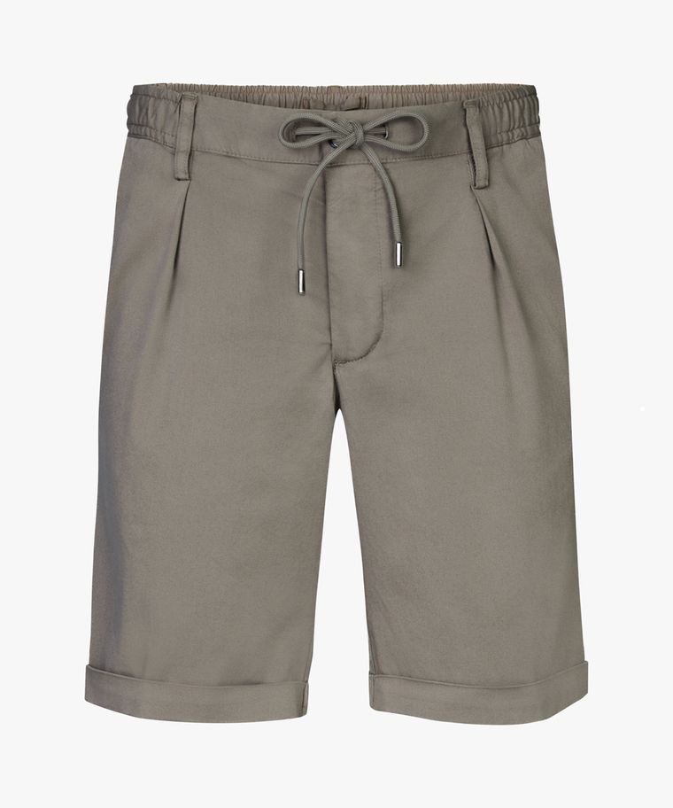 Taupefarbene Sportcord-Shorts