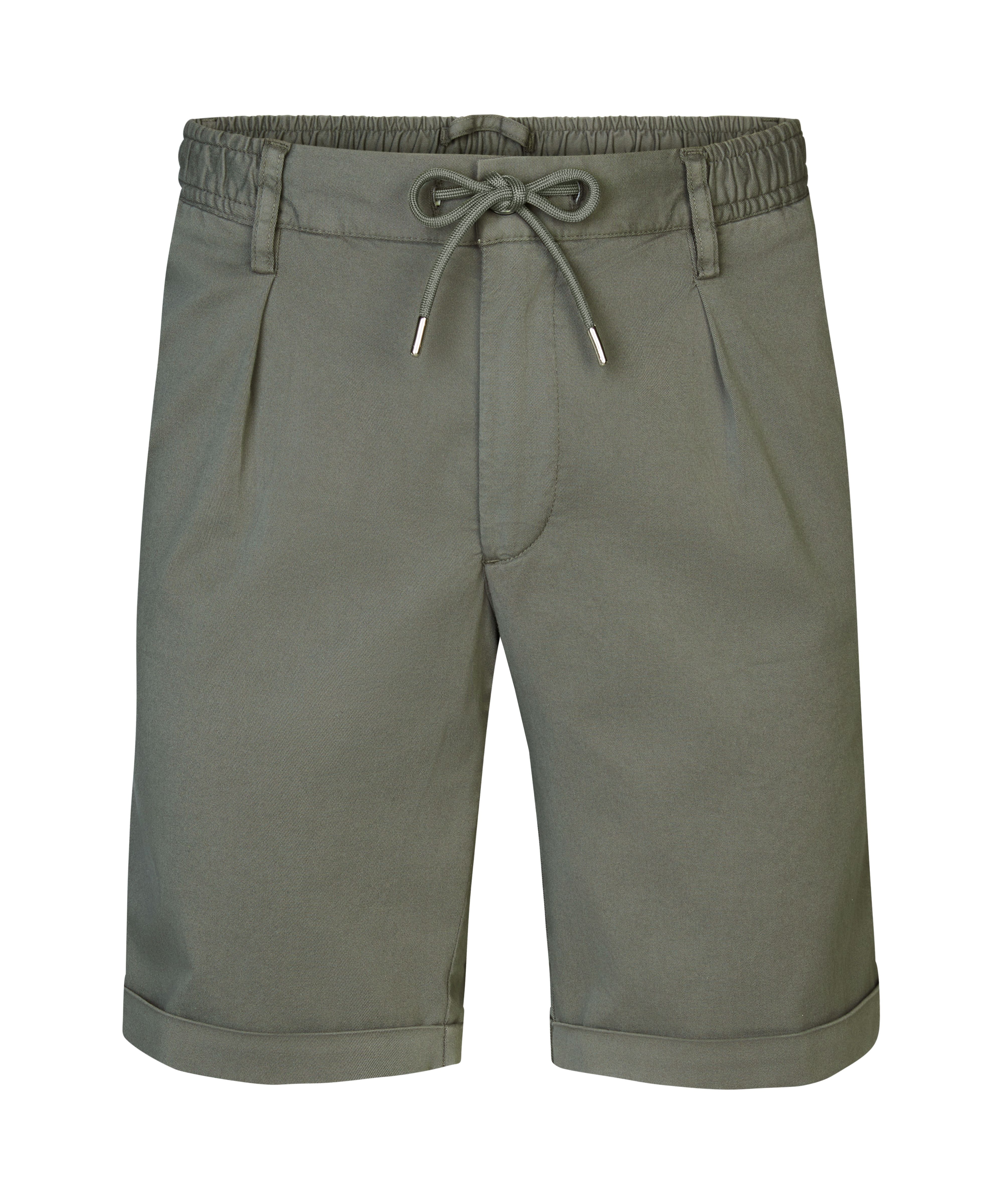 Grüne Sportcord-Shorts
