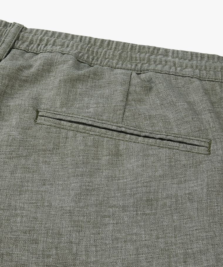 Green linen sportcord shorts