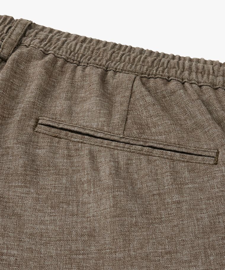 Brown linen sportcord shorts