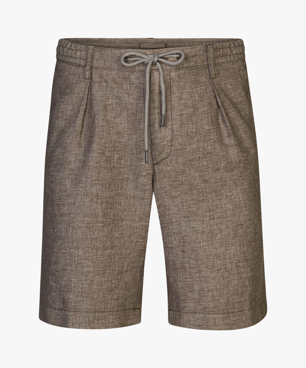 Brown linen sportcord shorts