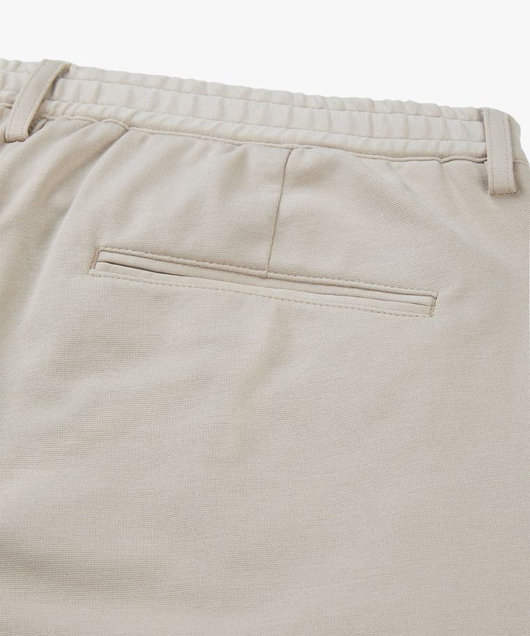 Beige linen sportcord shorts