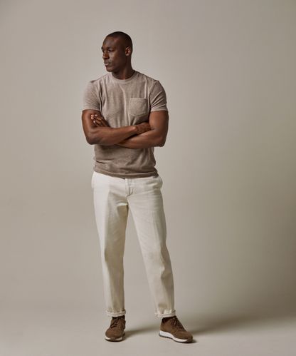 Profuomo Brown towelling t-shirt