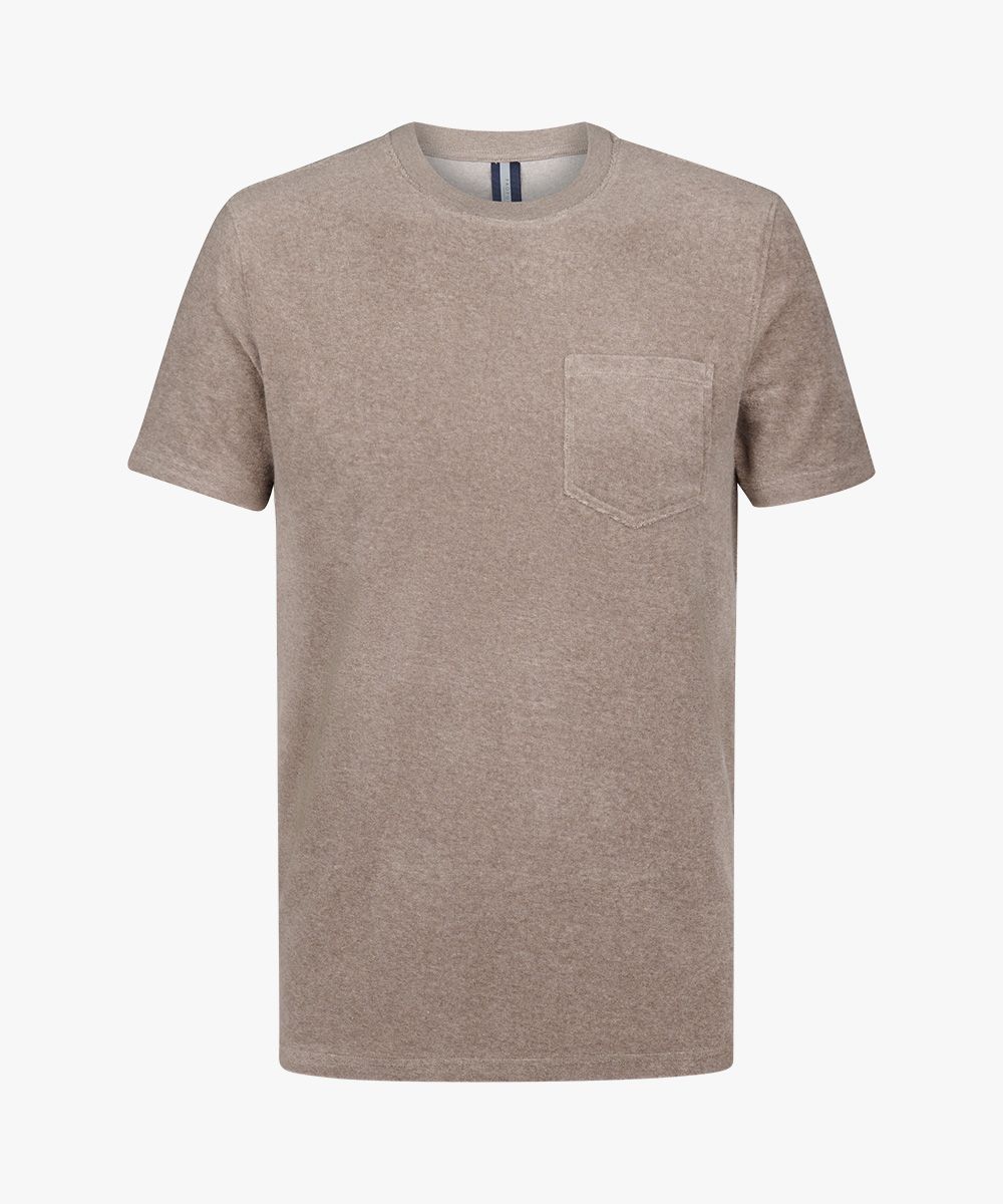 Braunes Fleece-T-Shirt
