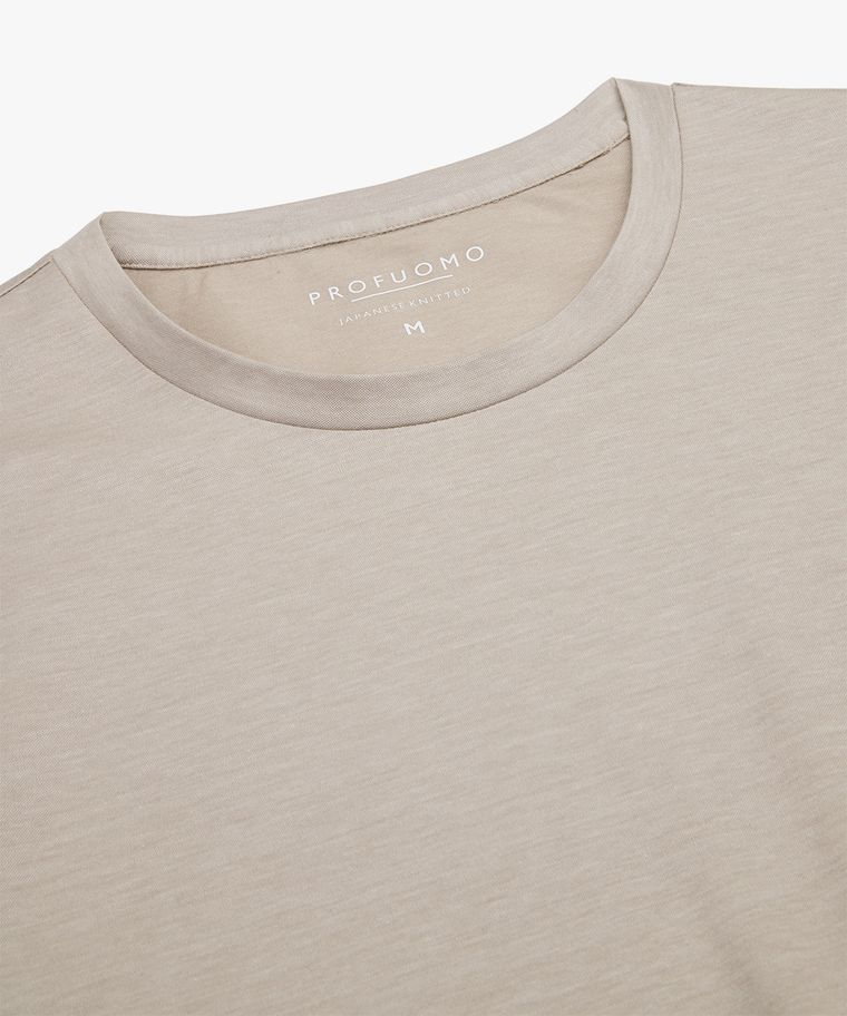 Beige Japanese knitted t-shirt