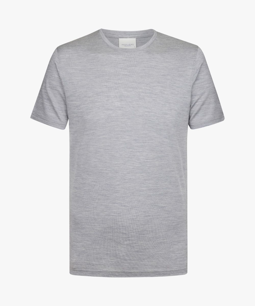 Grey merino t-shirt