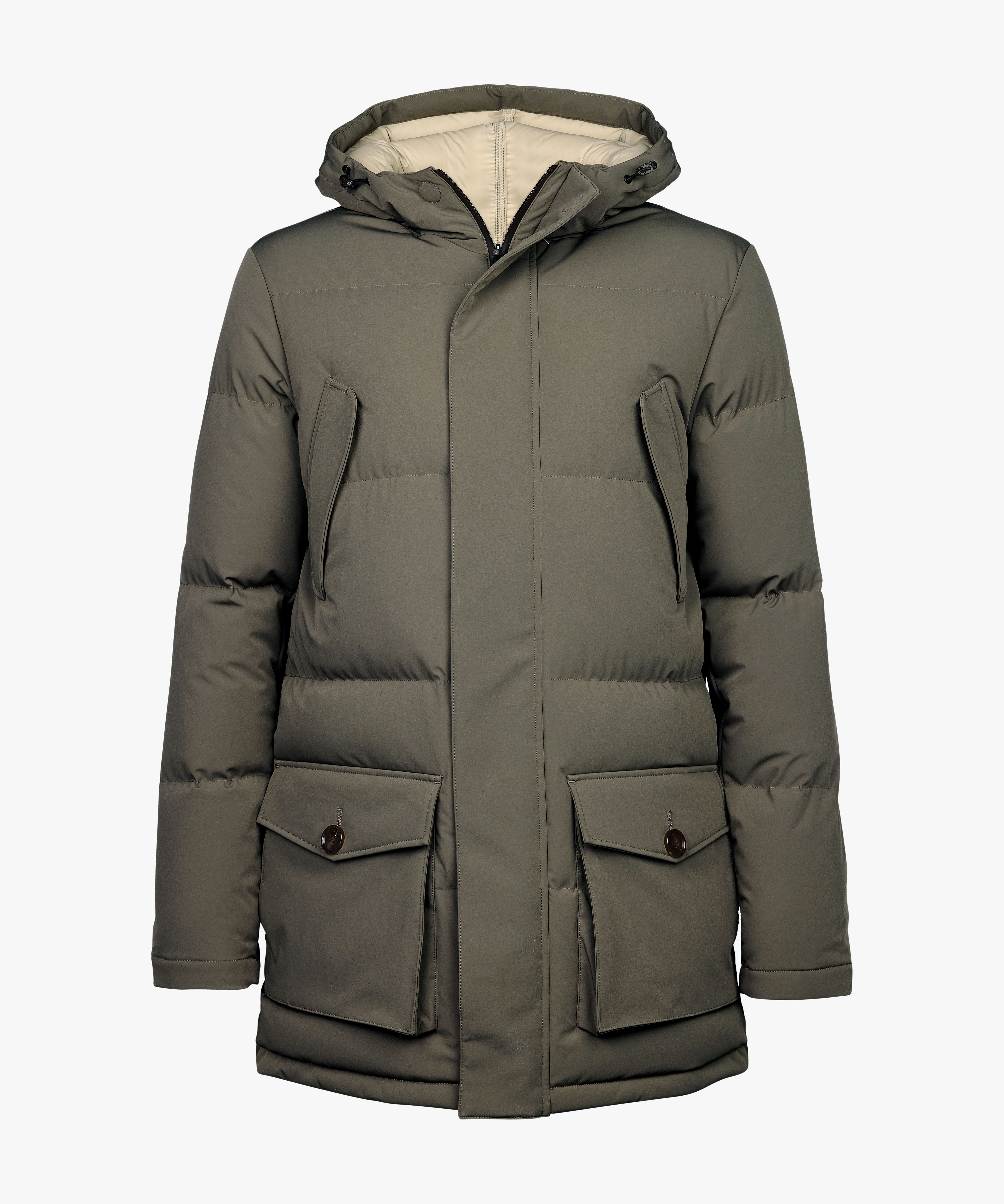 Groene duck down parka