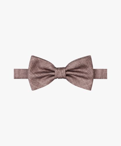 Profuomo Brown silk bow tie