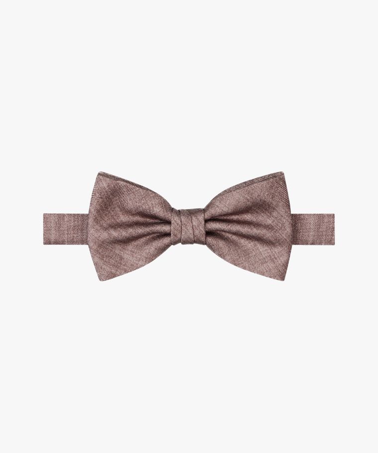 Brown silk bow tie