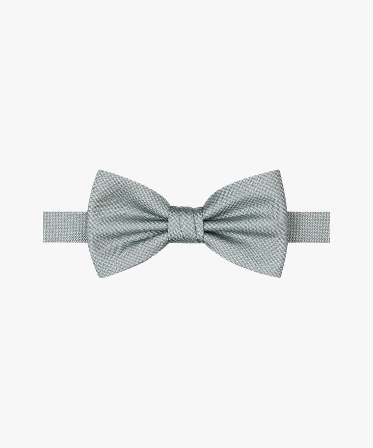 Navy silk bow tie
