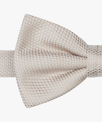 Profuomo Beige silk bow tie