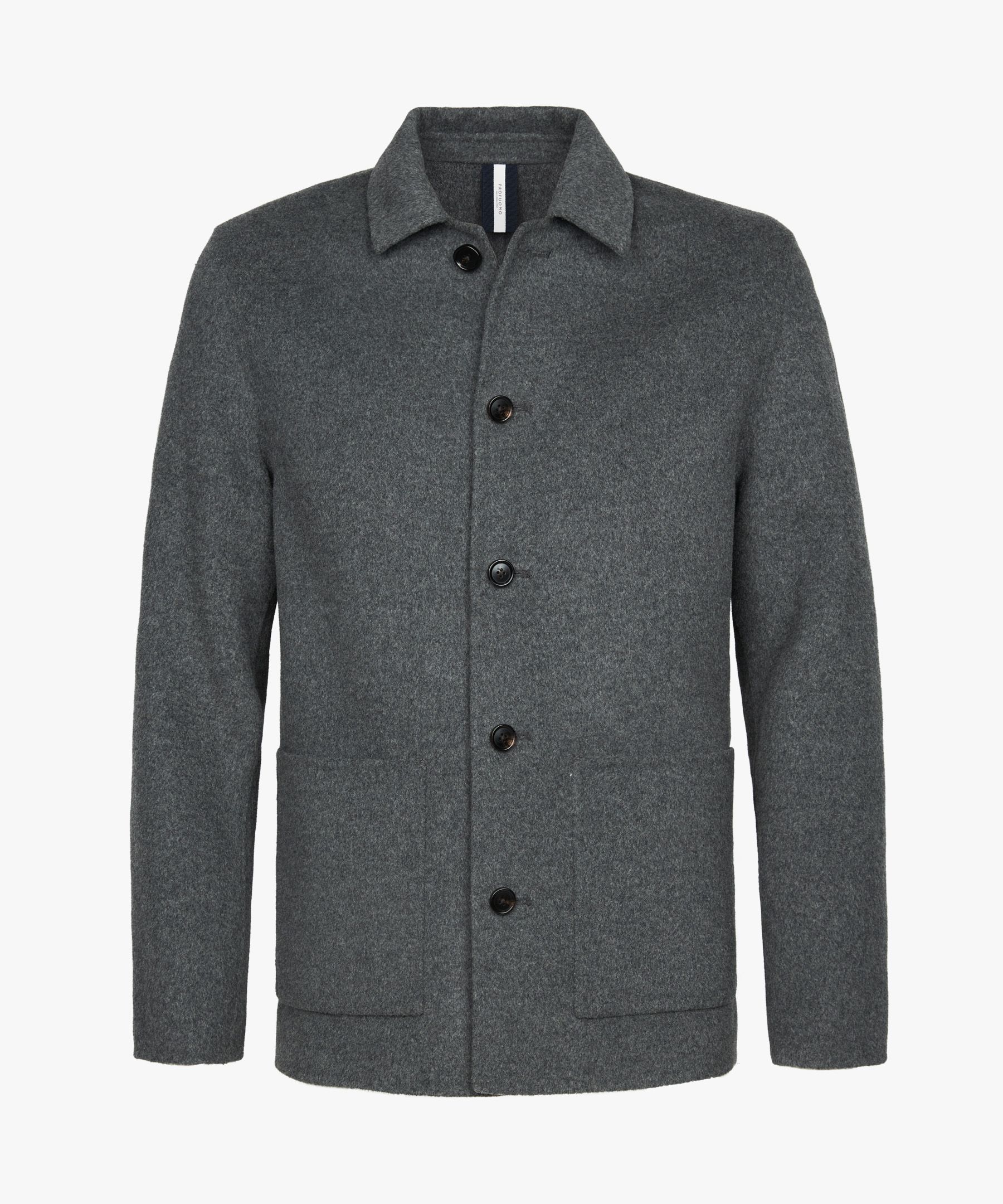 Grey wool single layer overshirt