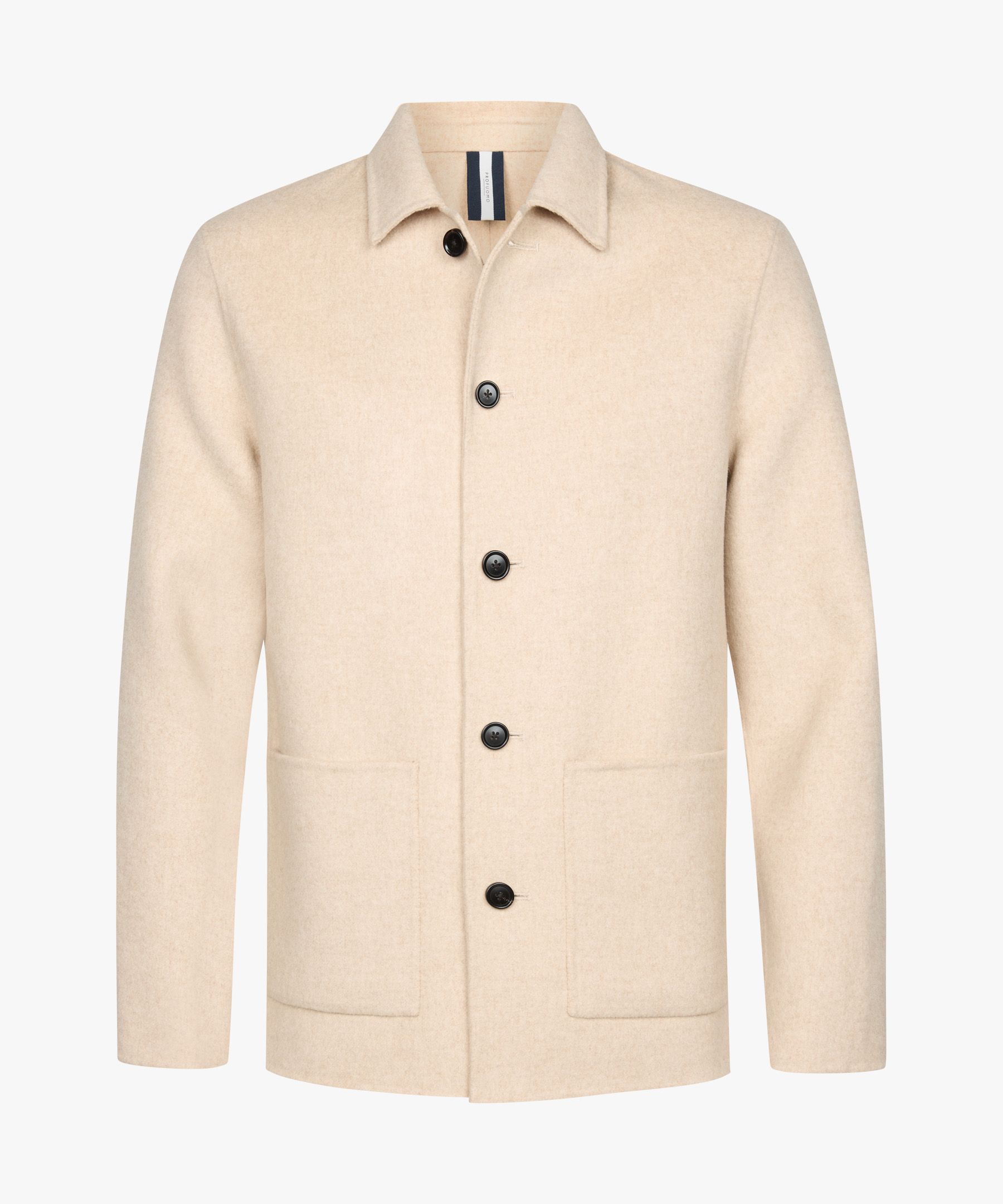 Beige wol single layer Overshirt